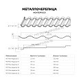 Металлочерепица МЕТАЛЛ ПРОФИЛЬ Монтерроса-S (AGNETA-03-Copper\Copper-0.5)